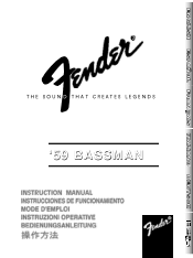 Fender 59 Bassman Blondeman Owners Manual