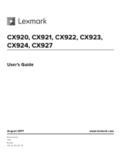 Lexmark CX920 User Guide