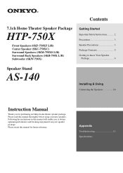 Onkyo HTP-750 Owner Manual