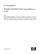 HP StorageWorks XP20000/XP24000 HP StorageWorks XP24000/XP20000 SNMP Agent Reference Guide (AE131-96075, December 2009)