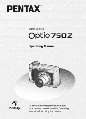 Pentax 750Z Operation Manual
