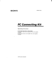 Sony DSC-F1 PC Connecting Kit Operating Instructions