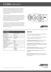 Jamo C 9 CEN Cut Sheet
