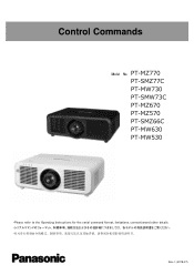 Panasonic PT-MZ670 MZ670 Series RS-232C control spec