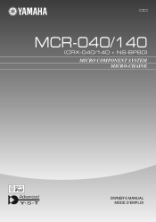 Yamaha MCR040BR Owners Manual