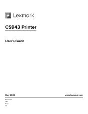Lexmark CS943 Users Guide