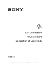Sony Xperia XA2 SAR