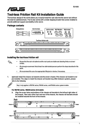 Asus RS720QA-E12-RS8U Tool-less Friction Rail Kit Installation Guide