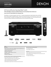 Denon AVR-890 Literature/Product Sheet