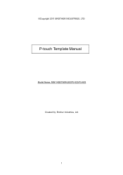 Brother International PJ-663 P-touch Template Manual/ Command Reference