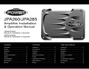 Jensen JPA285 Operation Manual