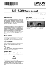 Epson TM-T88V UB-S09 Users Manual