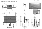 Dell U2419HS UltraSharp Outline Dimensions