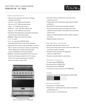 Viking RVER3301 Two-Page Specifications Sheet