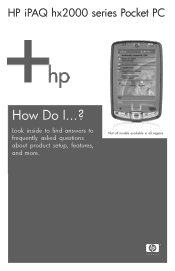HP Hx2495 HP iPAQ hx2000 series Pocket PC - How Do I...?