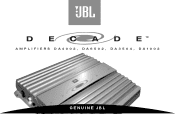 JBL DECADE DA 1002 Owners Manual English