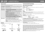 Epson DM-D210 Installation Manual - DP-210