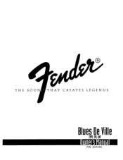 Fender Blues DeVille Owners Manual