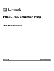 Lexmark CS517 PRESCRIBE Emulation P41g Technical Reference -- July 2017