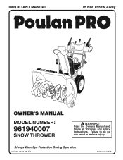 Poulan 961940007 User Manual