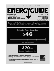 Avanti FFBM102D3S Energy Guide Label