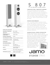 Jamo S 807 Cut Sheet