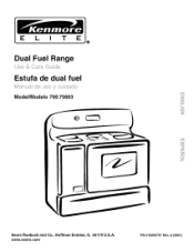 Kenmore 7560 Use and Care Guide