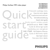 Philips SA2VBE04KW Quick start guide
