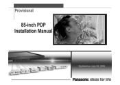 Panasonic TH-85PF12UK Installation Manual