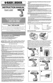 Black & Decker CD12SFK Type 1 Manual - CD18SFK ETC