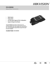 Hikvision DS-K2M060 Data Sheet 1