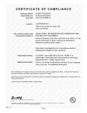 Lantronix SGX 5150 IoT Device Gateway UL Certificate of Compliance