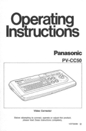 Panasonic PVCC50 PVCC50 User Guide