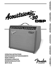 Fender Acoustasonic 30 DSP Owners Manual