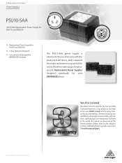 Behringer PSU10-SAA Product Information