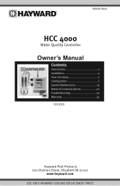 Hayward HCC 4000 HCC4000 Series Manual