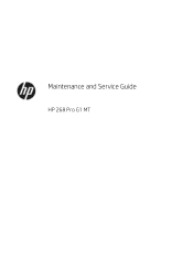 HP 268 Maintenance and Service Guide