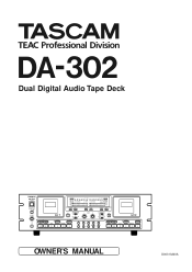 TASCAM DA-302 Owners Manual