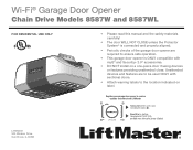 LiftMaster 8587WL Owners Manual - English French Spanish
