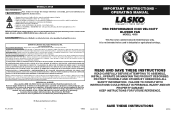 Lasko 4905 User Manual