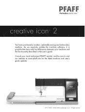 Pfaff creative icon 2 Disclaimer