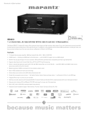 Marantz SR5013 Product Information Sheet