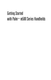 Palm M505 Getting Started Guide