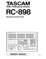 TASCAM RC-898 Owners Manual