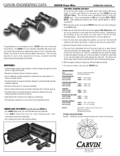 Carvin CM30D Instruction Manual
