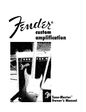 Fender Tone-Master Owners Manual