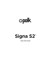 Polk Audio Signa S2 User Guide 2