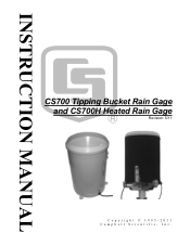 Campbell Scientific CS700 CS700 Tipping Bucket Rain Gage and CS700H Heated Rain Gage