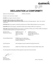 Garmin GPSMAP 7416 Declaration of Conformity