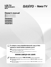 Sanyo FW40R48FC Owners Manual